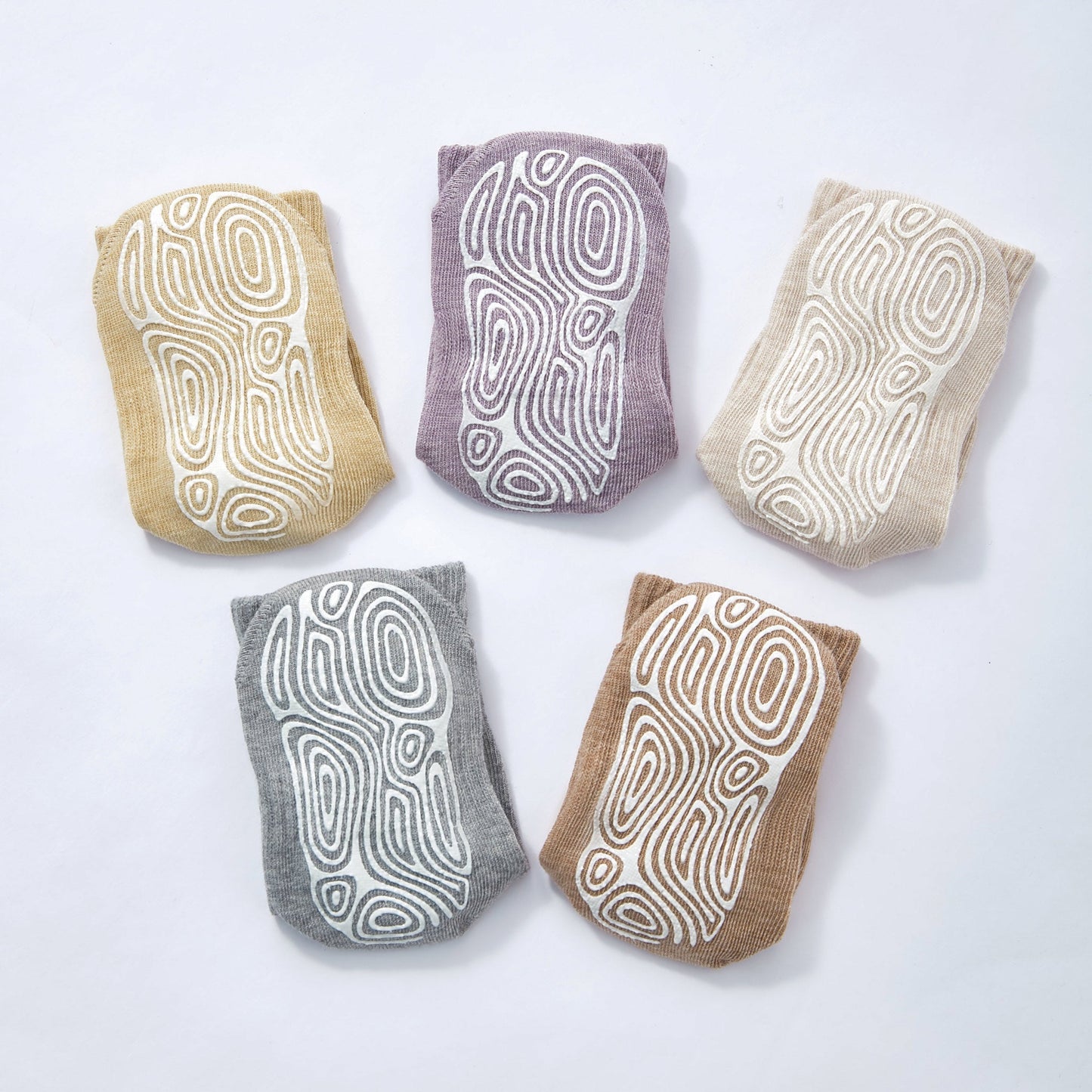 Lavender & Grey Stay-On Socks