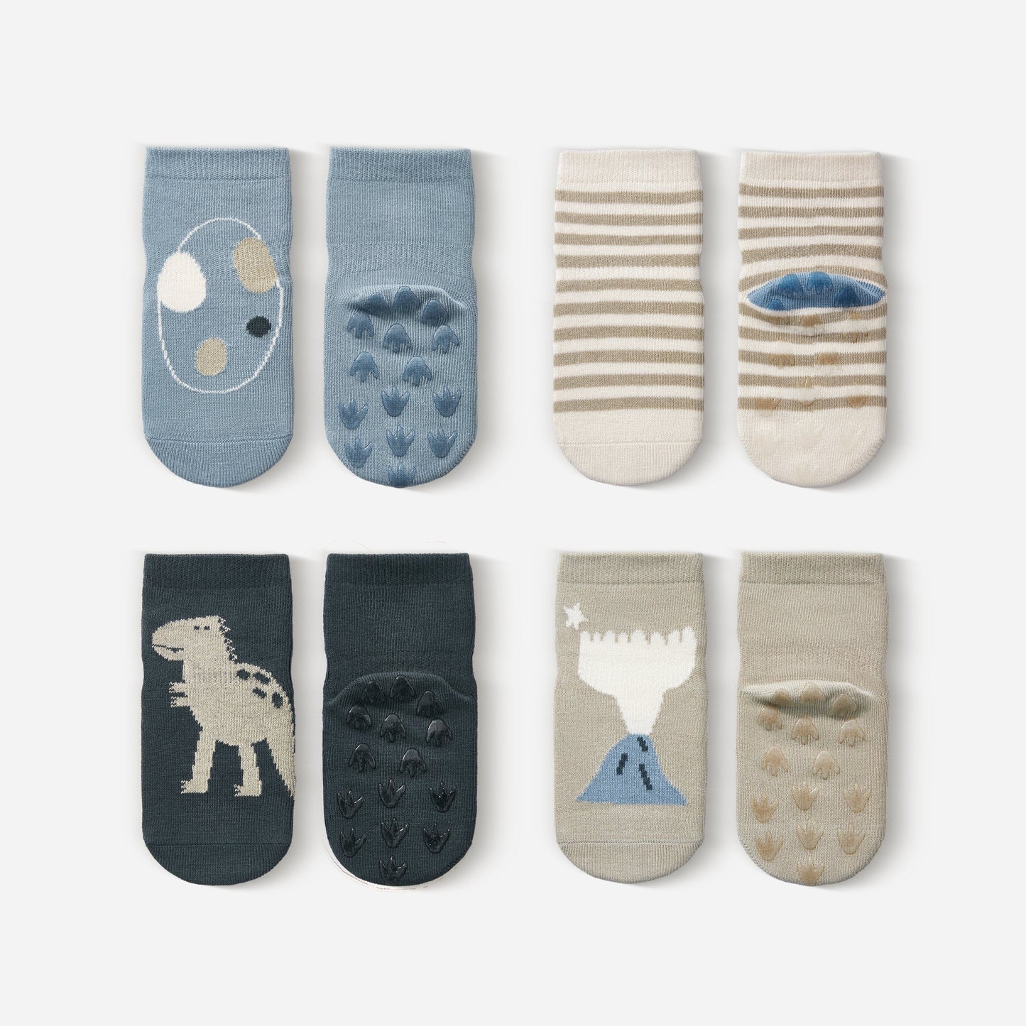Dino Stay-On Baby Socks
