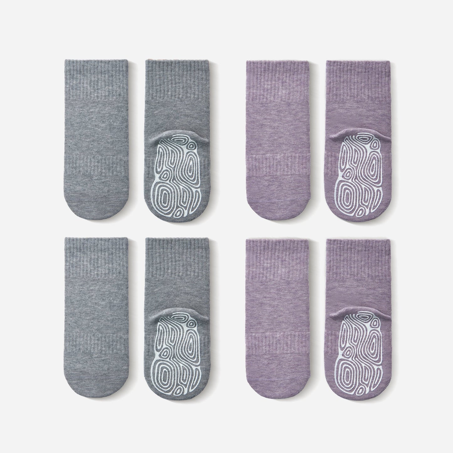 Lavender & Grey Stay-On Socks