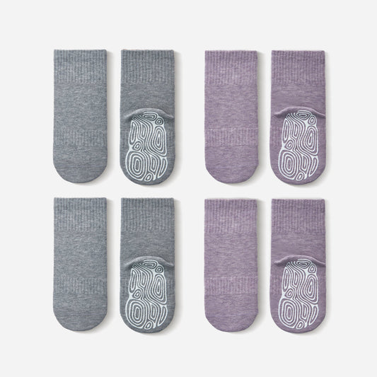 Lavender & Grey Stay-On Socks