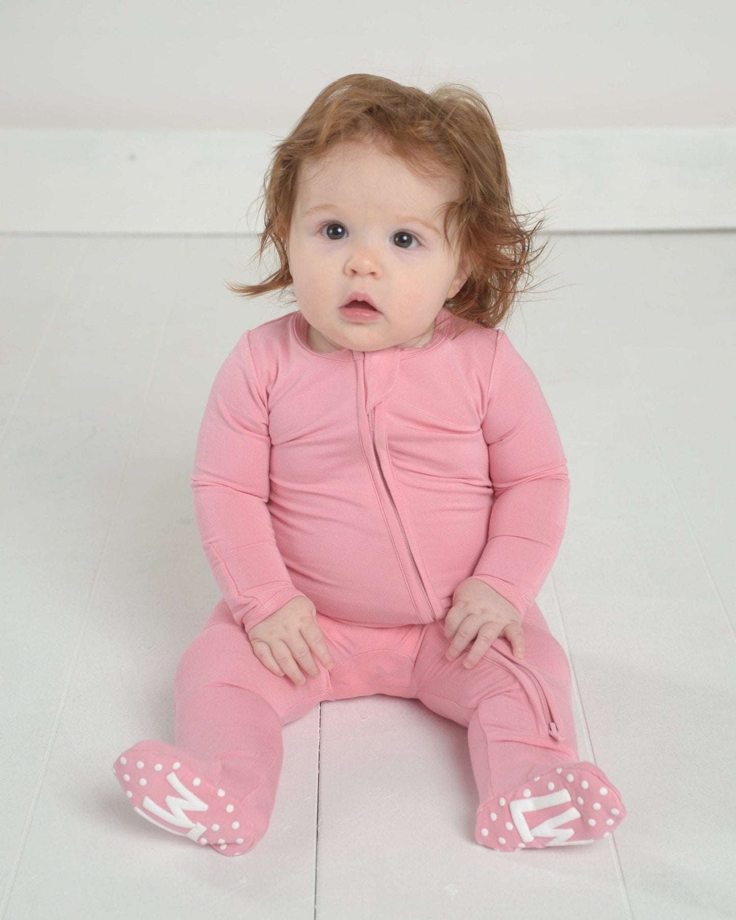 Bubblegum Pink Bamboo Footie