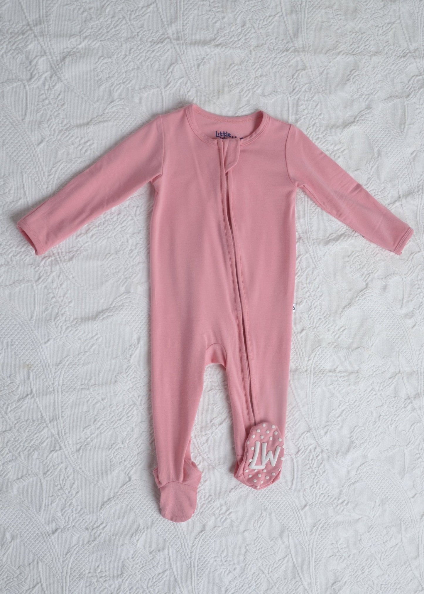 Bubblegum Pink Bamboo Footie