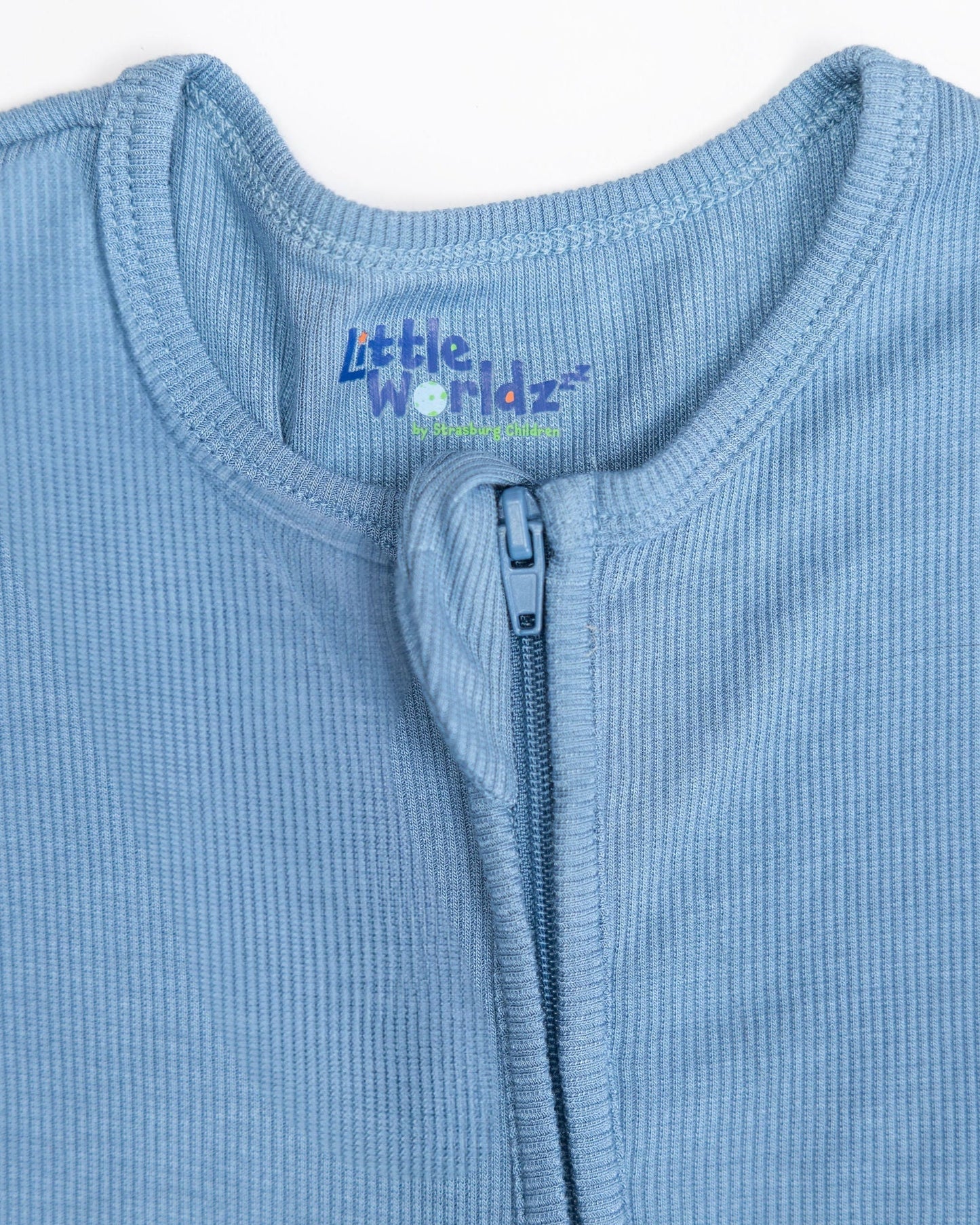 Dusty Blue Ribbed Bamboo Sleeper