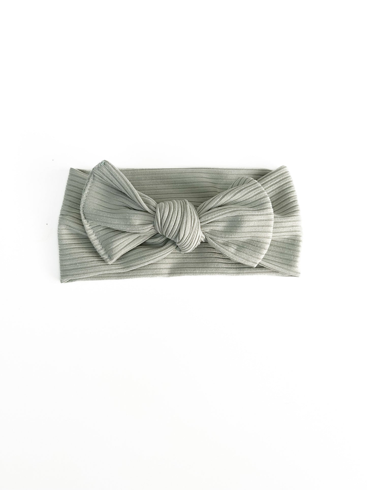 Seafoam Ribbed Bow Headwrap