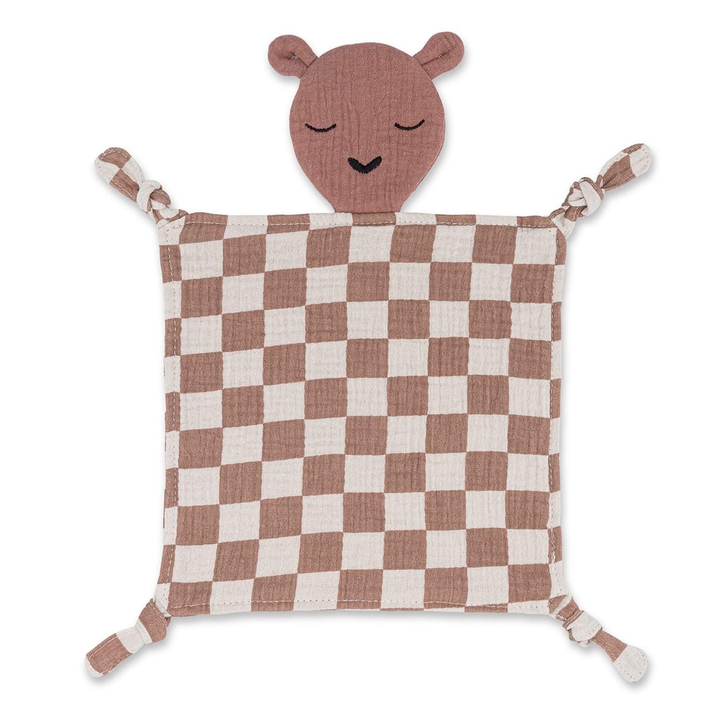 Rosewood Checker Muslin Lovey