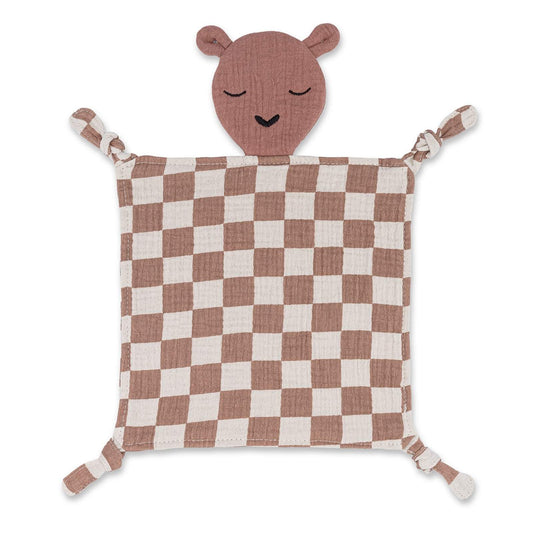 Rosewood Checker Muslin Lovey