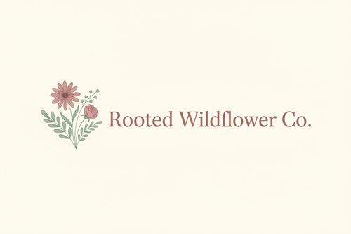 Rooted Wildflower Co. Horizontal Logo