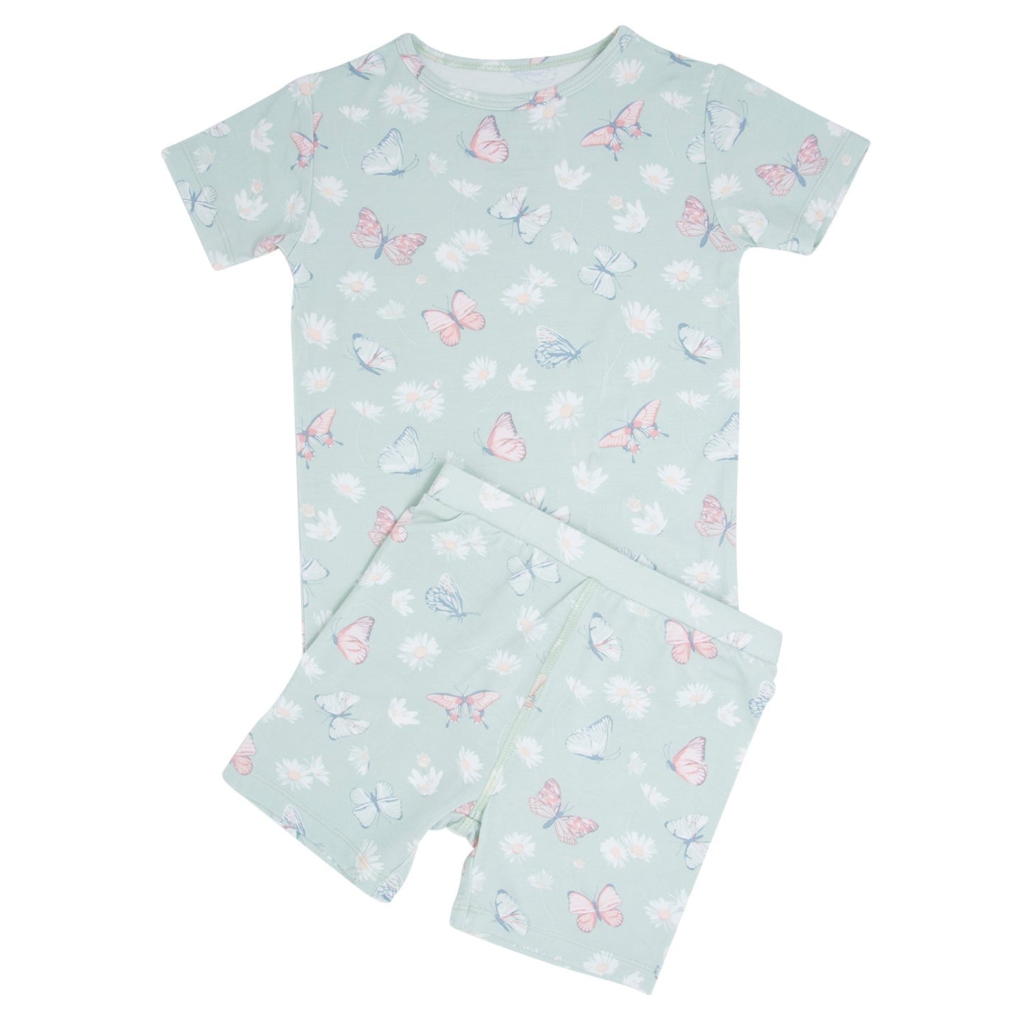 Mint Butterfly Daisy Bamboo Pajama Set