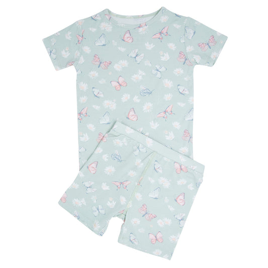 Mint Butterfly Daisy Bamboo Pajama Set