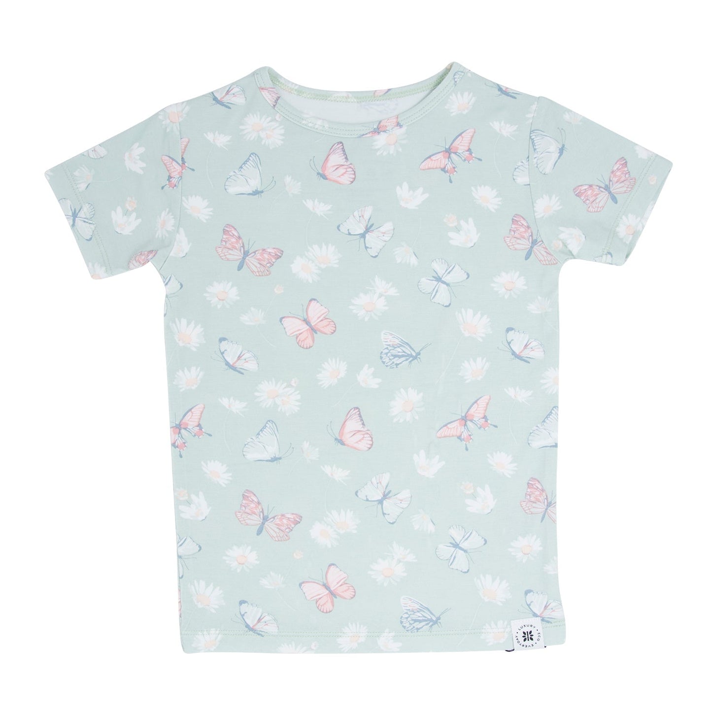 Mint Butterfly Daisy Bamboo Pajama Set